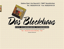 Tablet Screenshot of patchwork-fachgeschaeft.de